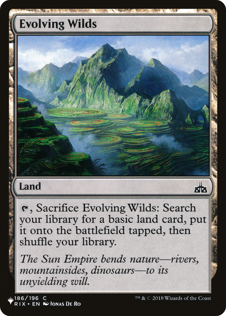 Evolving Wilds (RIX-186) - The List
