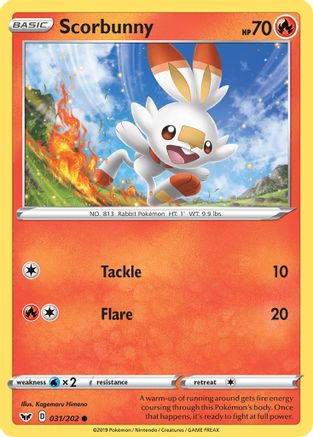 Scorbunny (31) Reverse Holofoil - Sword & Shield