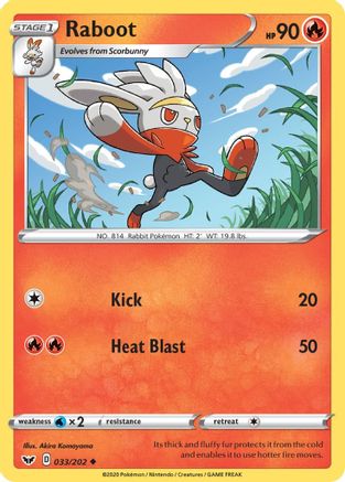 Raboot (33) Reverse Holofoil - Sword & Shield