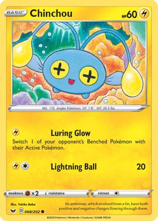 Chinchou (068) (68) - SWSH01 Sword & Shield Base Set