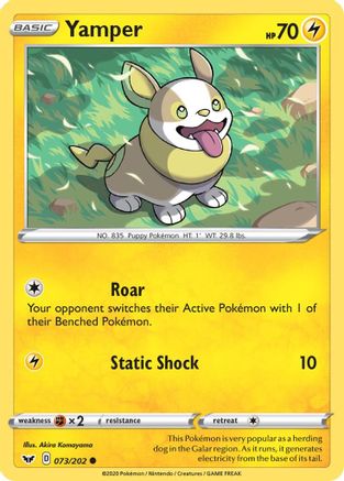 Yamper (73) Reverse Holofoil - Sword & Shield