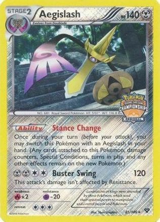 Aegislash - 85/146 (Regional Championships) (85) Reverse Holofoil - League & Championship Cards