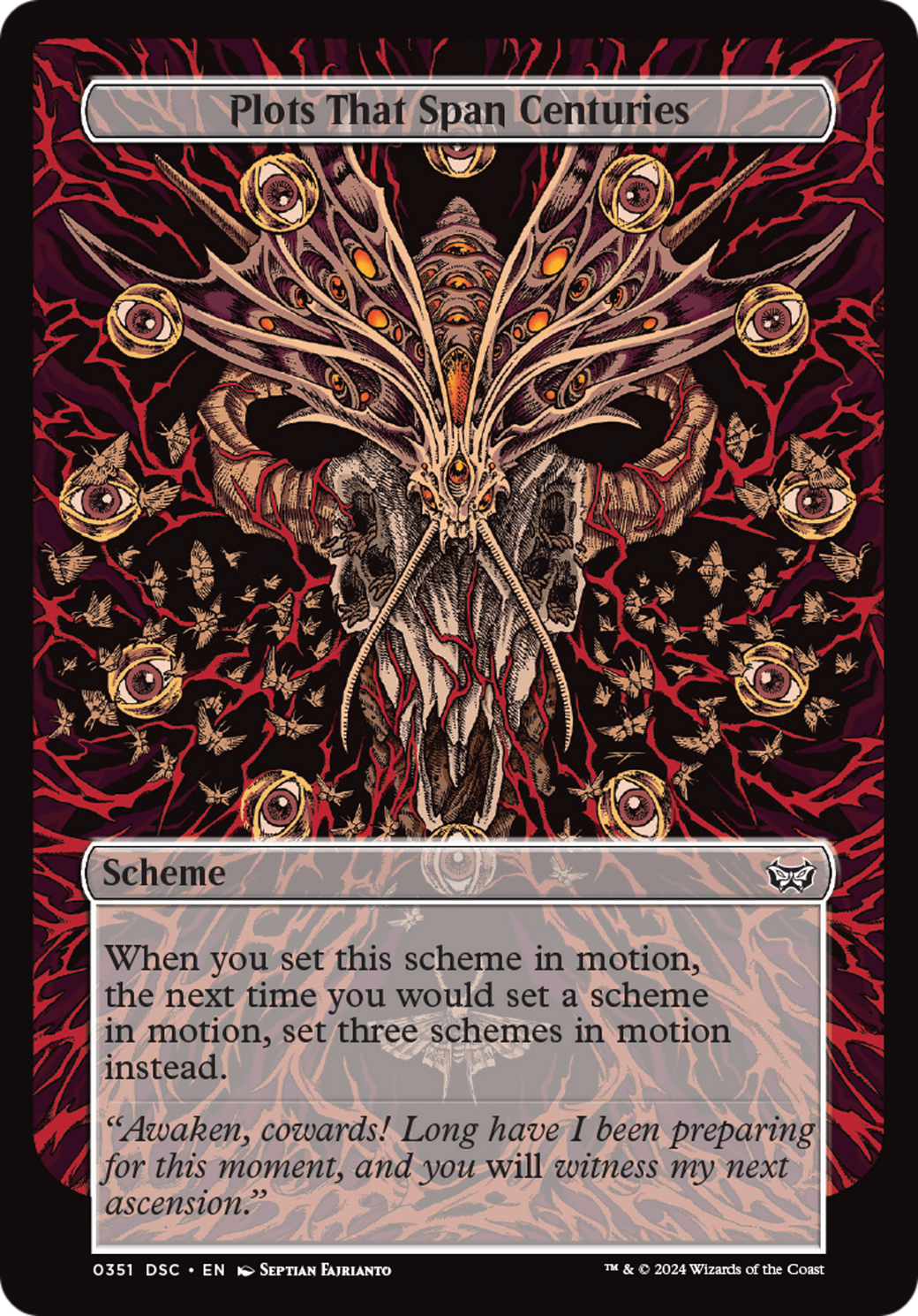 Plots That Span Centuries (Full Art) (351) - Duskmourn: House of Horror Commander