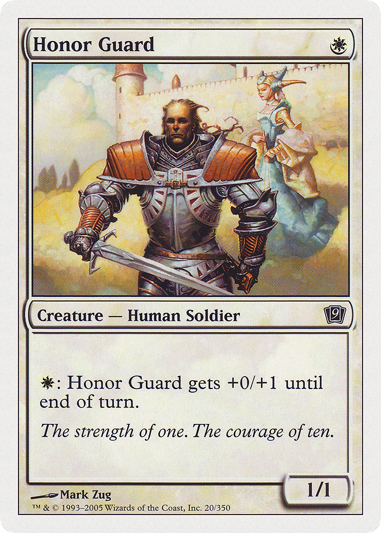 Honor Guard (020) Foil - Ninth Edition