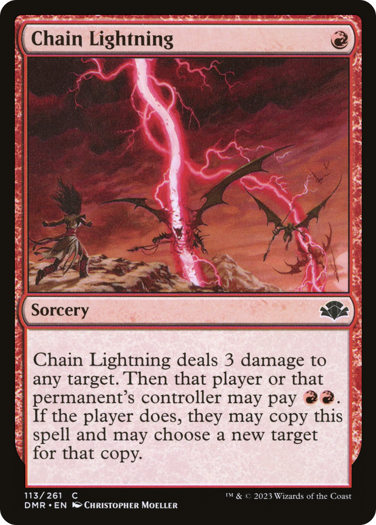 Chain Lightning (113) Foil - Dominaria Remastered