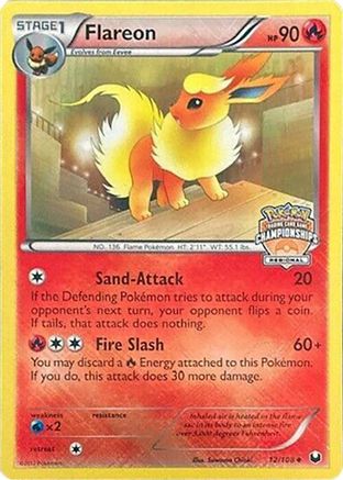Flareon - 12/108 (Regional Championships) (12) Reverse Holofoil - League & Championship Cards