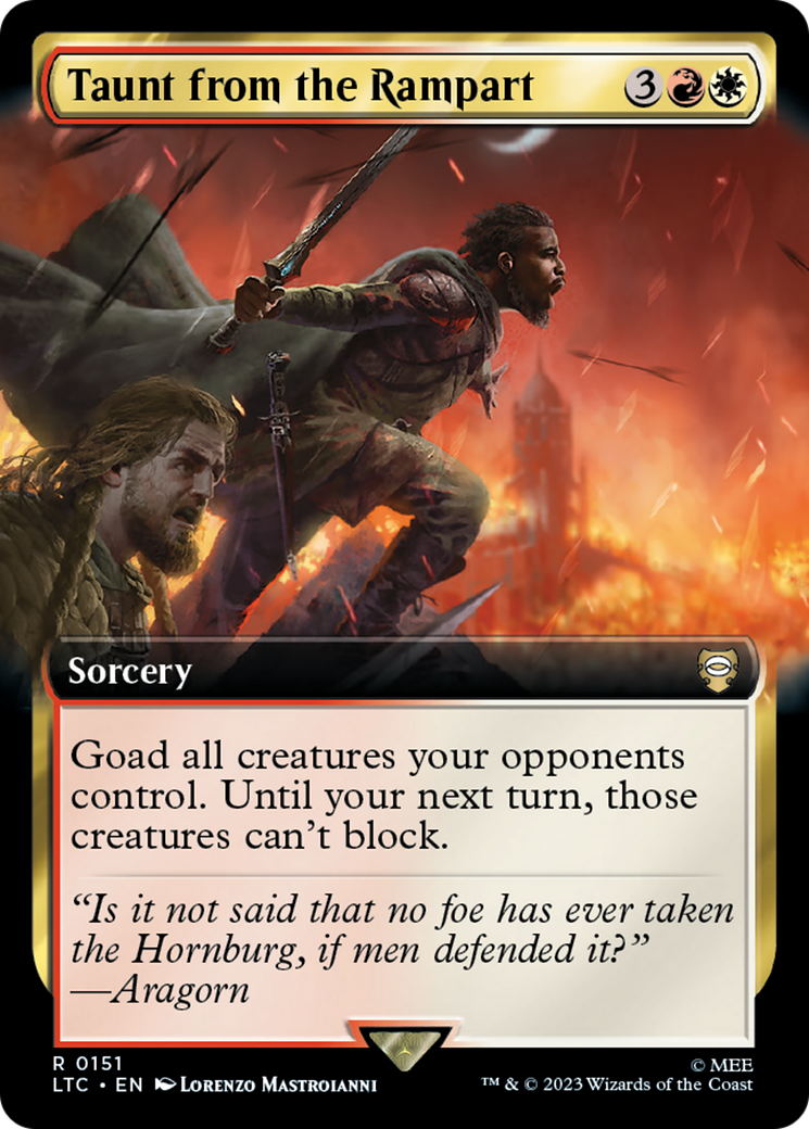 Taunt from the Rampart (Extended Art) (151) Foil - Tales of Middle-earth Commander