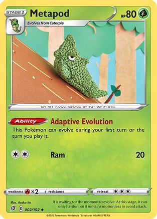 Metapod (2) Reverse Holofoil - Rebel Clash