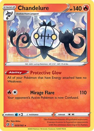 Chandelure (33) Holofoil - SWSH02 Rebel Clash