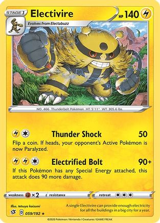 Electivire (59) Reverse Holofoil - Rebel Clash