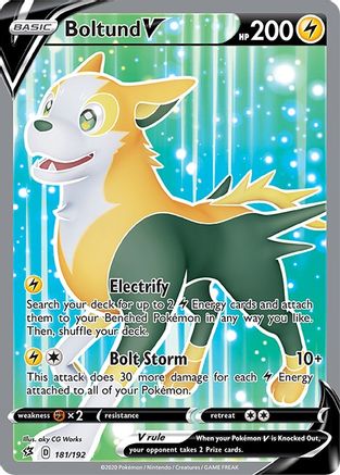 Boltund V (Full Art) (181) Holofoil - SWSH02 Rebel Clash
