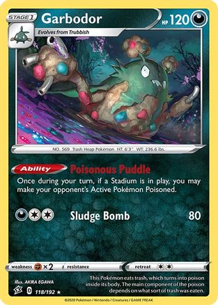 Garbodor (118) Reverse Holofoil - Rebel Clash