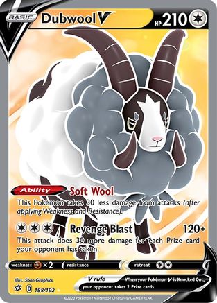 Dubwool V (Full Art) (188) Holofoil - Rebel Clash