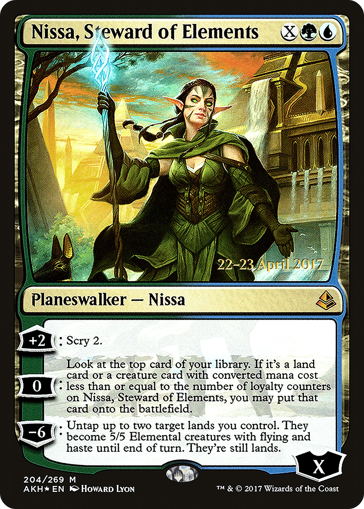 Nissa, Steward of Elements (204) Foil - Amonkhet Promos