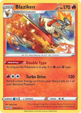 Blaziken (24) Reverse Holofoil - Darkness Ablaze