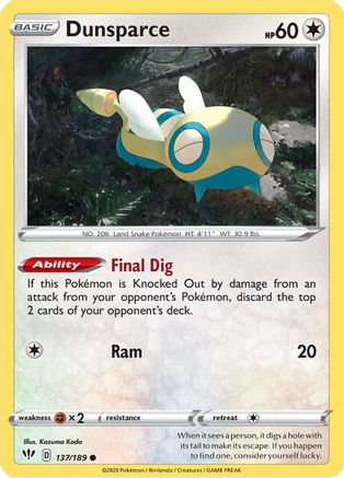 Dunsparce (137) Reverse Holofoil - Darkness Ablaze