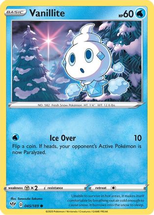Vanillite (45) Reverse Holofoil - Darkness Ablaze