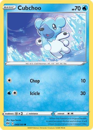 Cubchoo (48) Reverse Holofoil - Darkness Ablaze