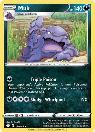 Muk (101) Reverse Holofoil - Darkness Ablaze