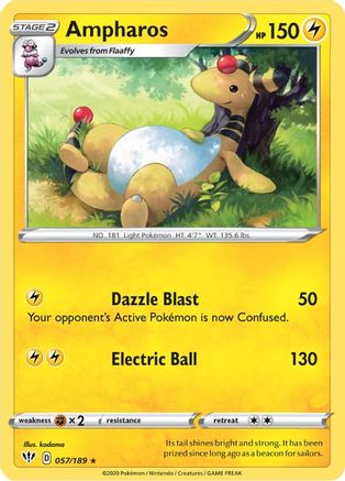 Ampharos (57) Reverse Holofoil - Darkness Ablaze