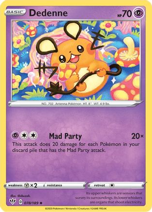Dedenne (78) Reverse Holofoil - Darkness Ablaze