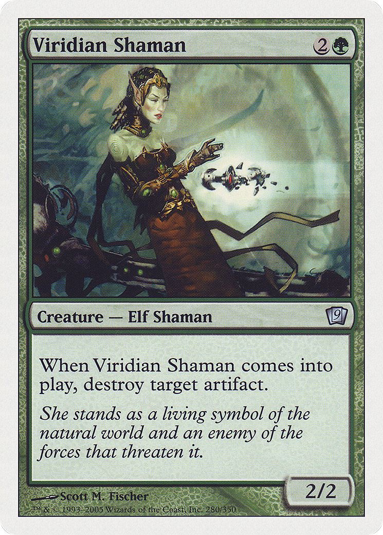 Viridian Shaman (280) Foil - Ninth Edition