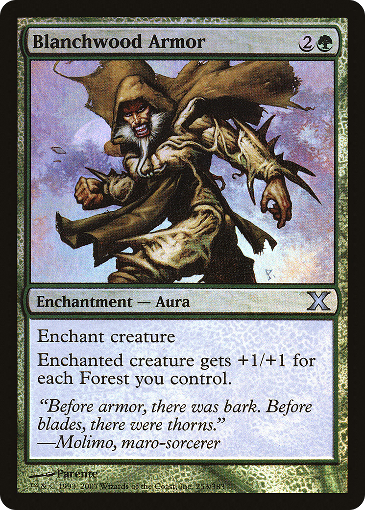 Blanchwood Armor (253) Foil - Tenth Edition