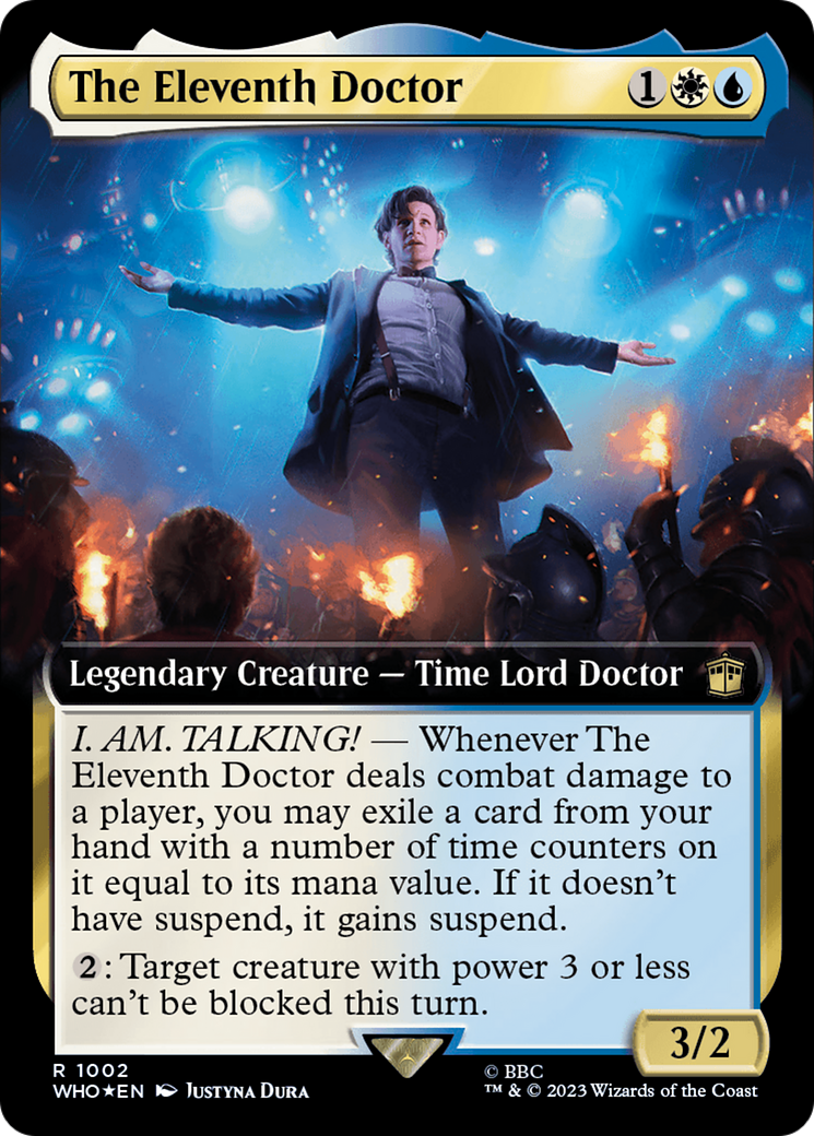 The Eleventh Doctor (Extended Art) (Surge Foil) (Extended Art) (1002) Foil - Doctor Who