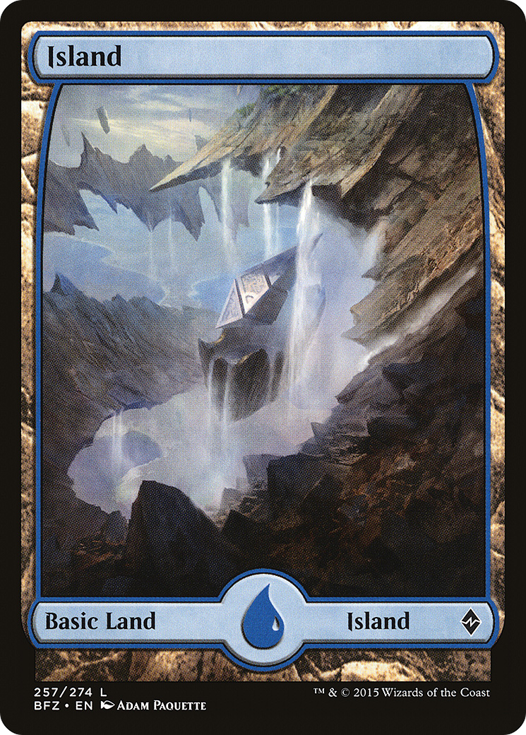 Island – Full Art (257) Foil - Battle for Zendikar