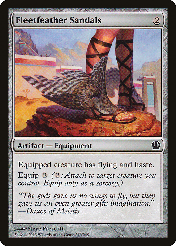 Fleetfeather Sandals (216) Foil - Theros