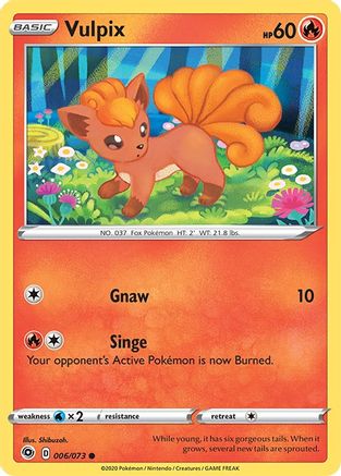 Vulpix (6) Reverse Holofoil - Champions Path
