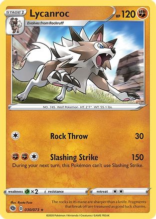 Lycanroc (30) Reverse Holofoil - Champions Path