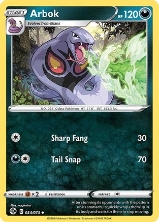 Arbok (34) Reverse Holofoil - Champions Path