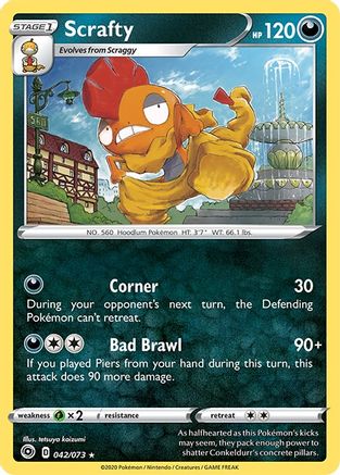 Scrafty (42) Reverse Holofoil - Champions Path