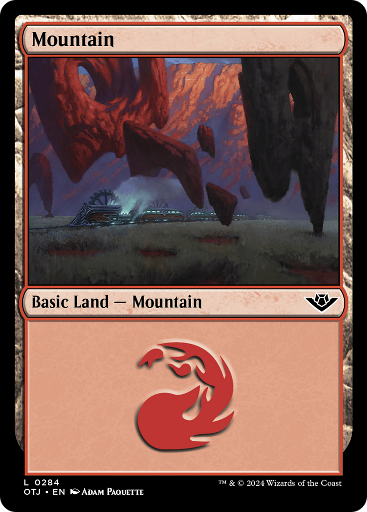 Mountain (284) Foil - Outlaws of Thunder Junction