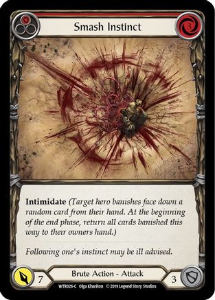 Smash Instinct (Red) (WTR026) Unlimited Edition Rainbow Foil - Welcome to Rathe