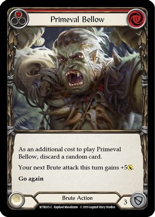 Primeval Bellow (Red) (WTR035) (1st Edition) Rainbow Foil - Welcome to Rathe
