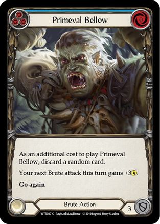 Primeval Bellow (Blue) (WTR037) (Unlimited Edition) Rainbow Foil - Welcome to Rathe
