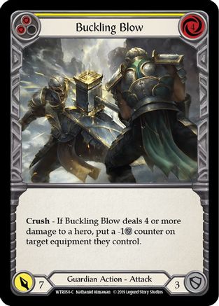 Buckling Blow (Yellow) (WTR058) (Unlimited Edition) Rainbow Foil - Welcome to Rathe