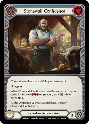 Stonewall Confidence (Blue) (WTR074) (1st Edition) Rainbow Foil - Welcome to Rathe