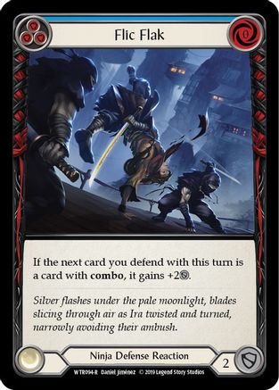 Flic Flak (Blue) (WTR094) (1st Edition) Rainbow Foil - Welcome to Rathe