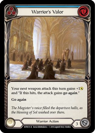 Warrior's Valor (Blue) (WTR131) (Unlimited Edition) - Welcome to Rathe