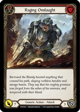Raging Onslaught (Red) (WTR188) (1st Edition) - Welcome to Rathe