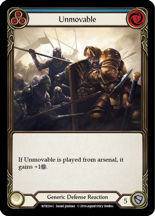 Unmovable (Blue) (WTR214) (Unlimited Edition) Rainbow Foil - Welcome to Rathe
