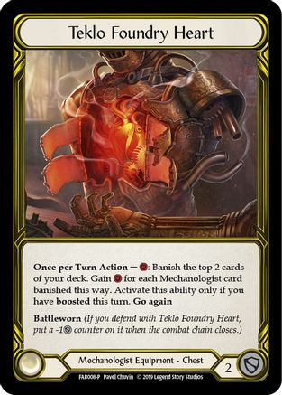 Teklo Foundry Heart (Golden) (FAB008) (1st Edition) Cold Foil - FaB Promos