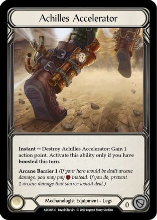 Achilles Accelerator (ARC005) 1st Edition Cold Foil - Arcane Rising