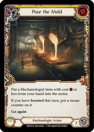 Pour the Mold (Yellow) (ARC015) 1st Edition Rainbow Foil - Arcane Rising