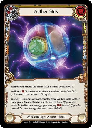 Aether Sink (ARC017) 1st Edition Rainbow Foil - Arcane Rising