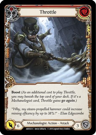 Throttle (Red) (ARC023) (1st Edition) Rainbow Foil - Arcane Rising