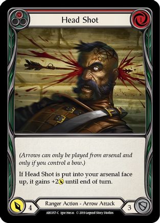 Head Shot (Red) (ARC057) 1st Edition Rainbow Foil - Arcane Rising